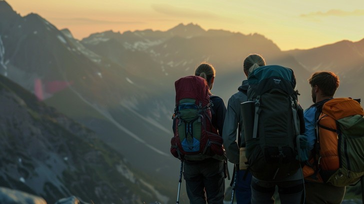 Free Mountain Hiking Adventure Image - Adventure, Sunset, Mountains ...