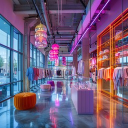 Free Vibrant Retail Space Image - Fashion, Neon, Retail | Download at ...