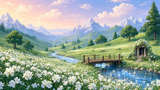 Download Pixel Art Meadow Image - Pixelart, Landscape, Meadow | StockCake