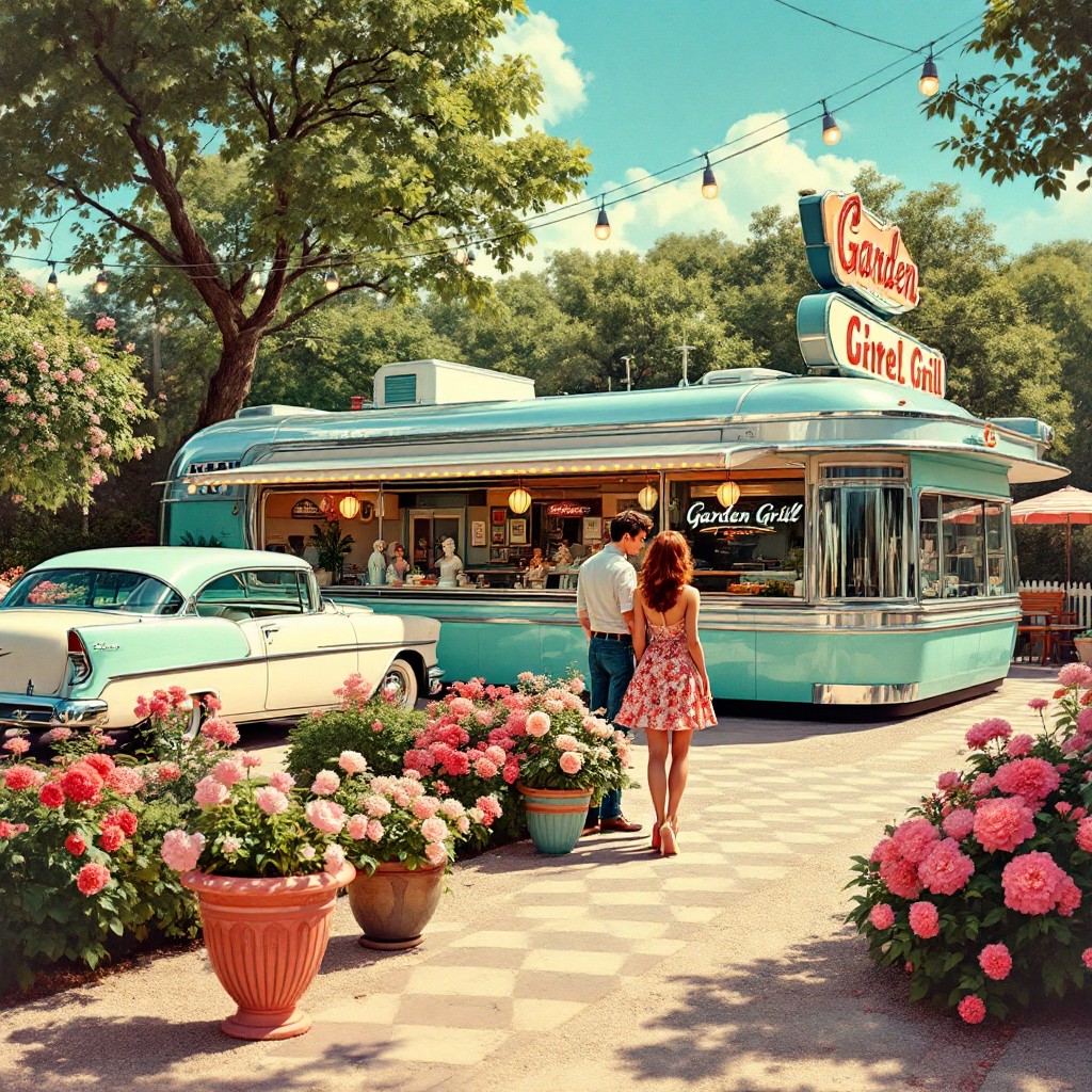 Free Retro Garden Romance Image - 1950s, Vintage, Retro | Download at ...