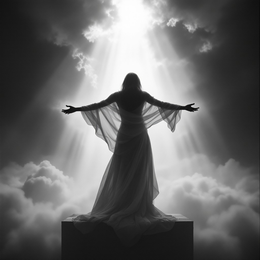 Free Light Embraces Silhouette Image - Minimal, Ethereal, Dramatic ...
