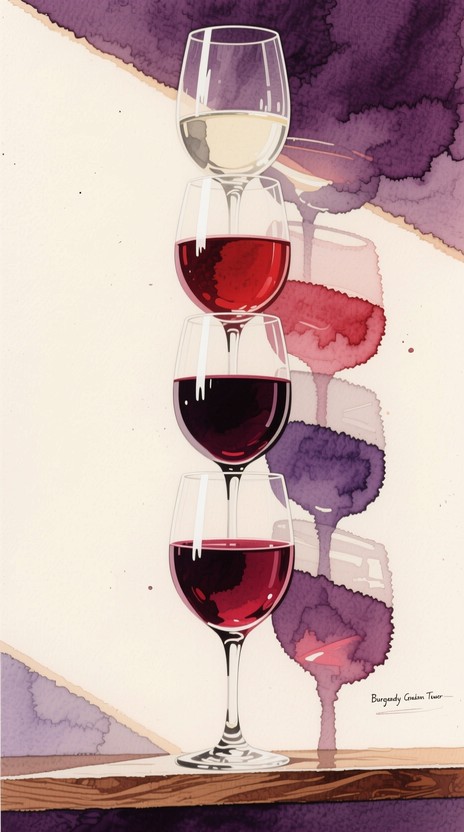 Granmonte Gradient Free Burgundy Wine Tower Image - Watercolor, Wine, Burgundy | Download ...