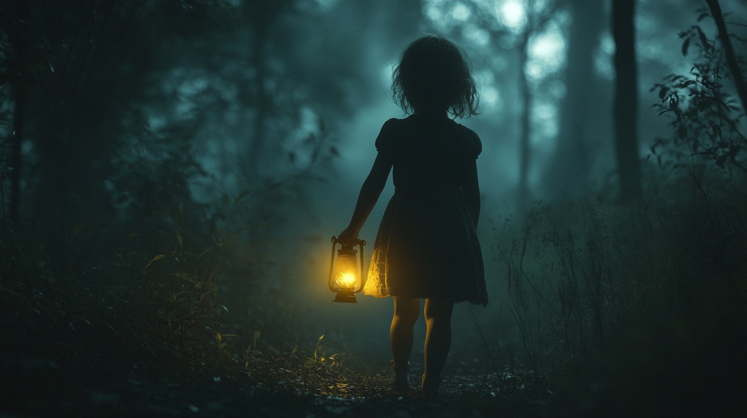 Free Girl Holding Lantern Image - Girl, Lantern, Forest | Download at ...