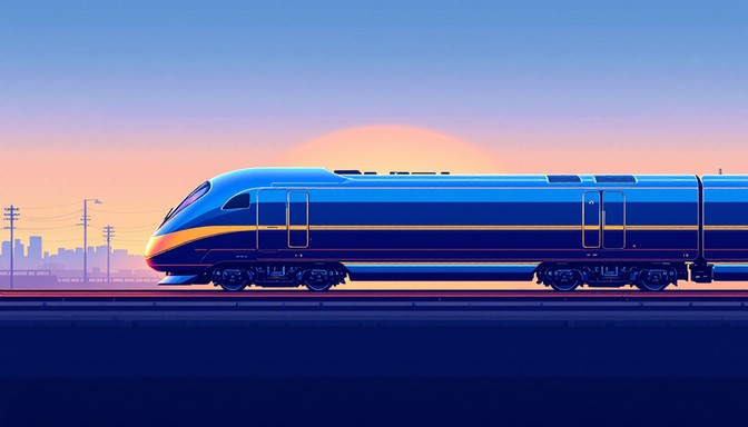 Free Sleek Blue Train Image - Train, Futuristic, Railway | Download at ...