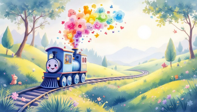 Free Rainbow Train Adventure Image - Train, Locomotive, Rainbow