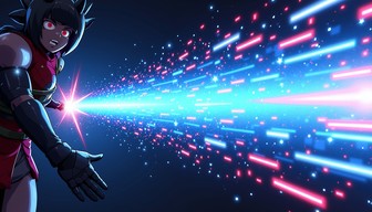 Free Powerful Beam Attack Image - Anime, Beam, Cyan | Download at StockCake