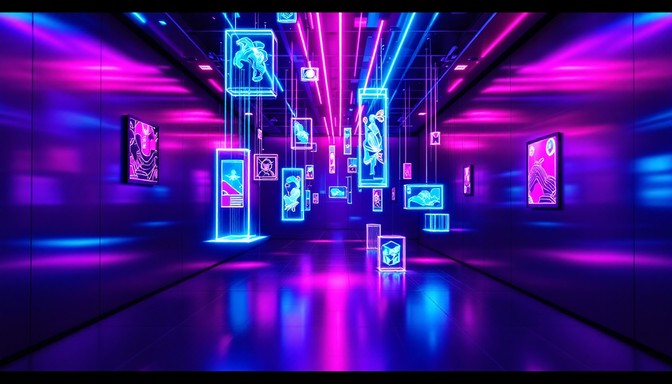 Free Neon Gallery Future Image | Download at StockCake