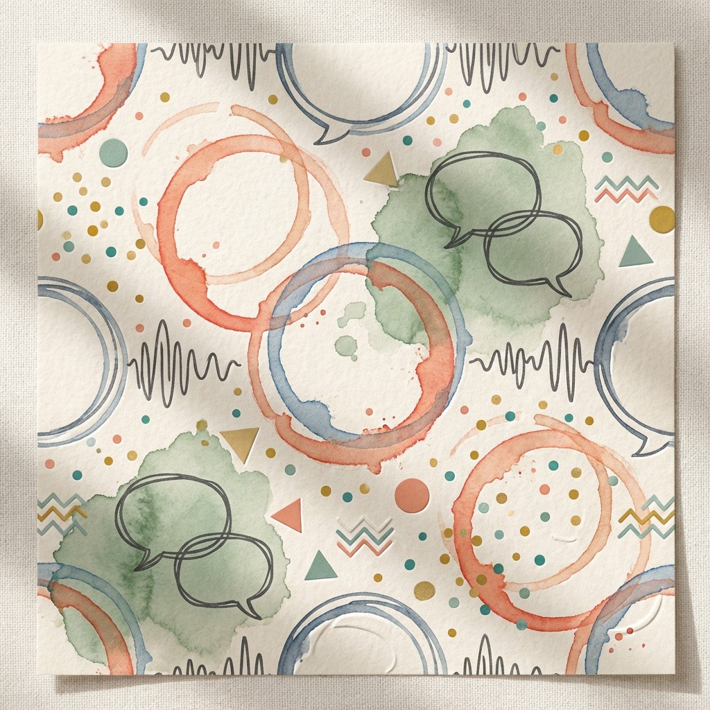 Free Coffee Conversation Pattern Image - Pattern, Seamless, Coffee ...