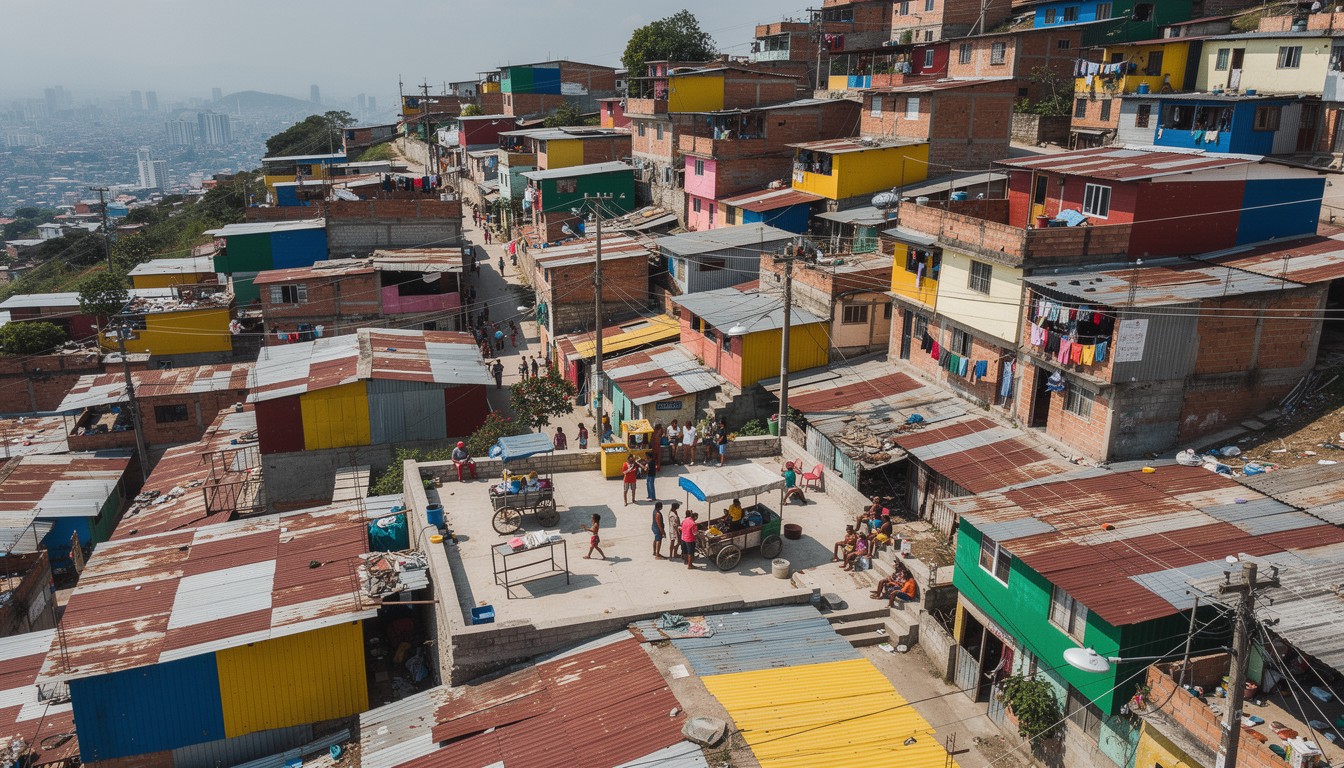 Fevala Rooftop Free Colorful Favela Rooftops Image - Favela, Brazil, Rooftops ...