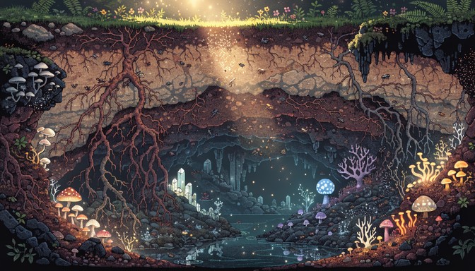 Free Underground Pixel Ecosystem Image - Pixel, Underground ...