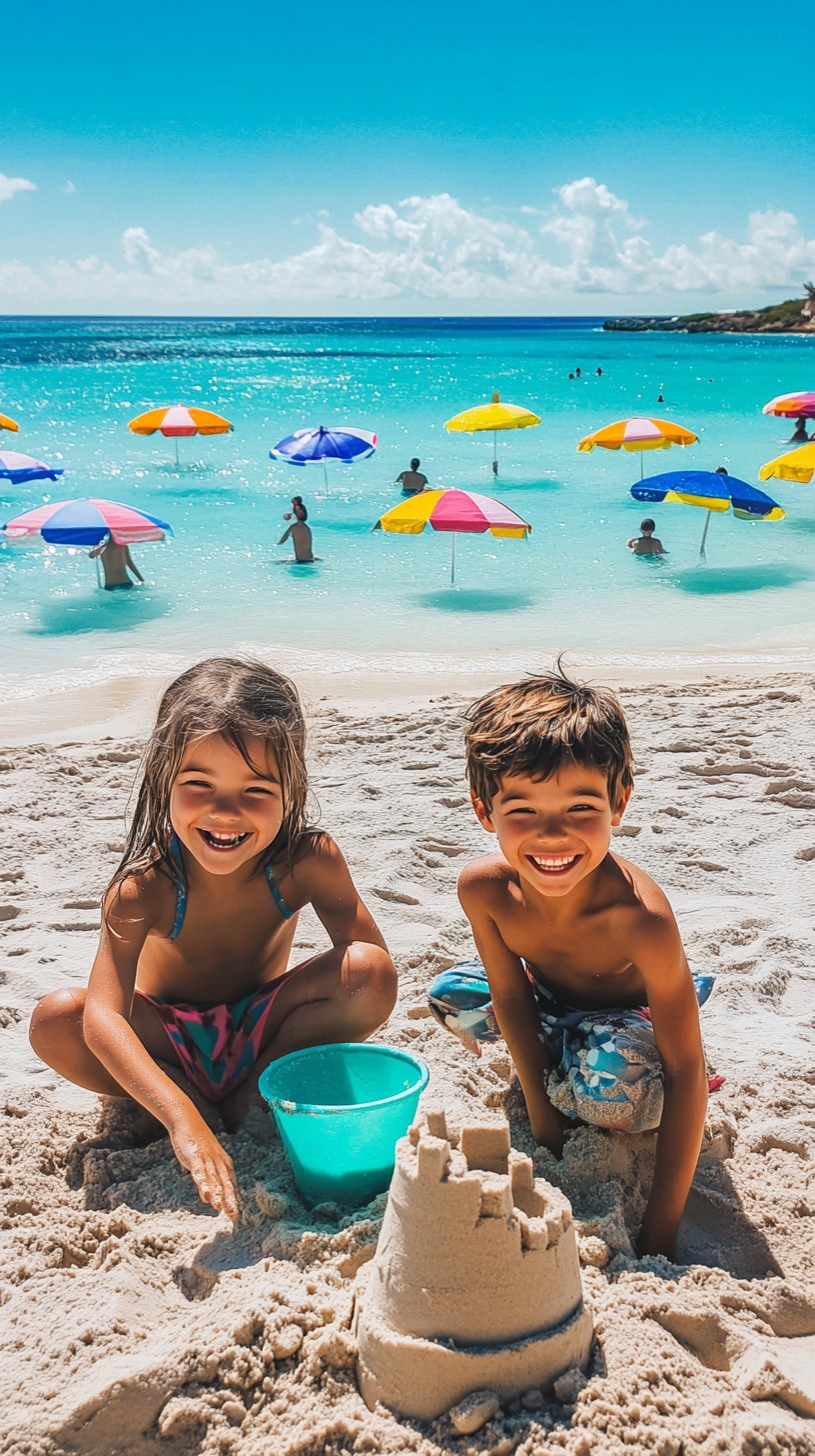 Free Beach Day Fun Image - Beach, Children, Sandcastle | Download at ...