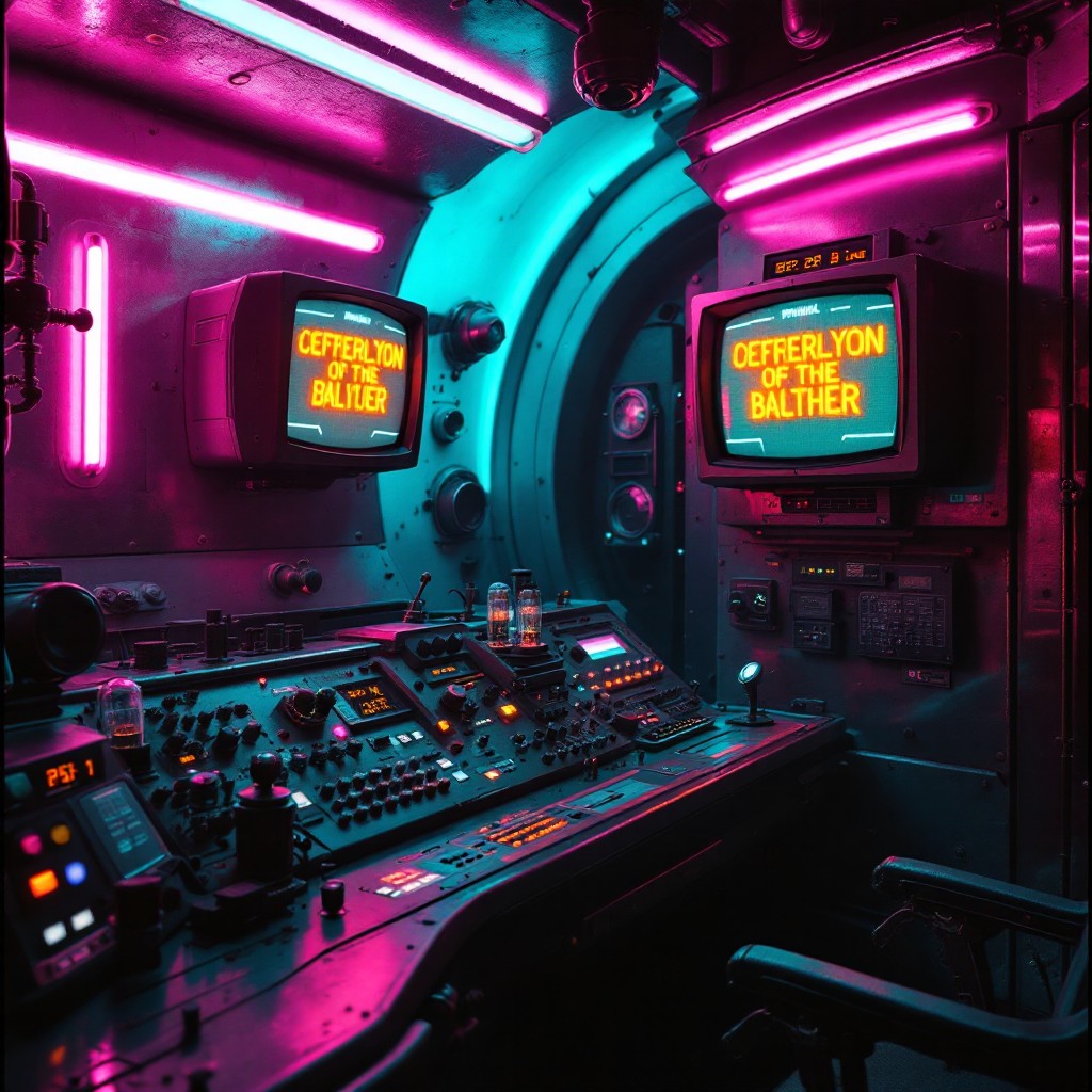 Free Neon Control Room Image - Cyberpunk, Retrofuturistic, Neon ...