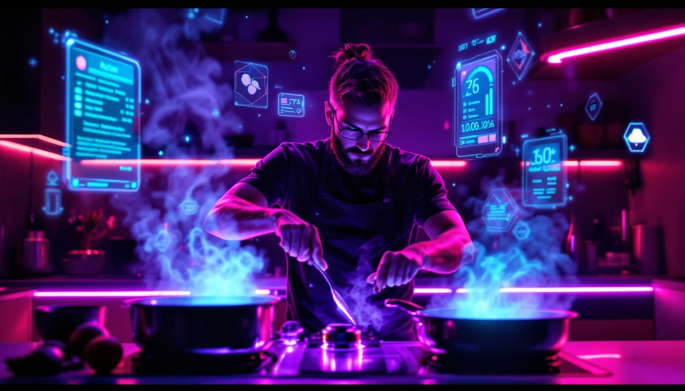 Free Cyberpunk Cooking Revolution Image - Cyberpunk, Chef, Neon ...