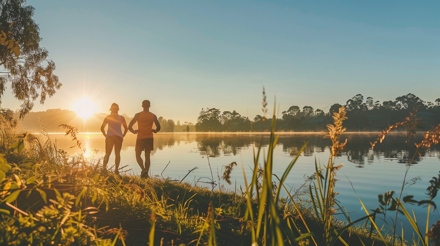 Sun Rise Run Free Sunrise Lakeside Run Image - Sunrise, Running, Lake | Download at ...