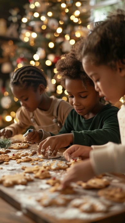 Child Getting Two Cookies Free Holiday Cookie Making Image - Holiday, Children, Cookies ...