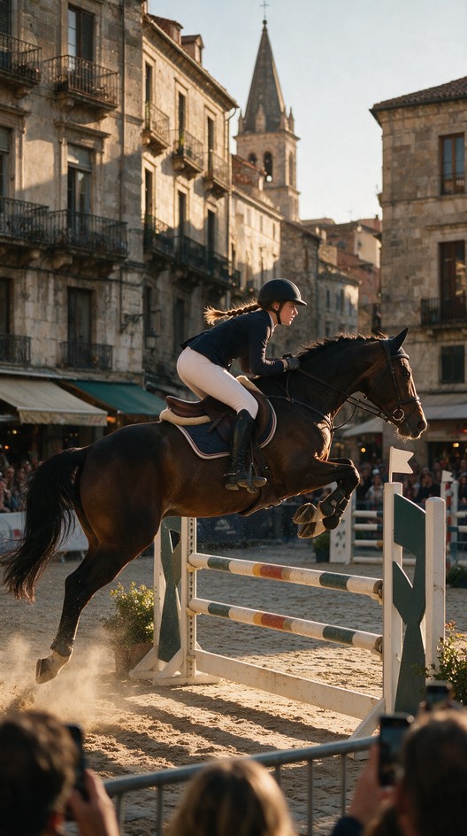 Download Golden Hour Jump Image - Equestrian, Horse, Rider | StockCake
