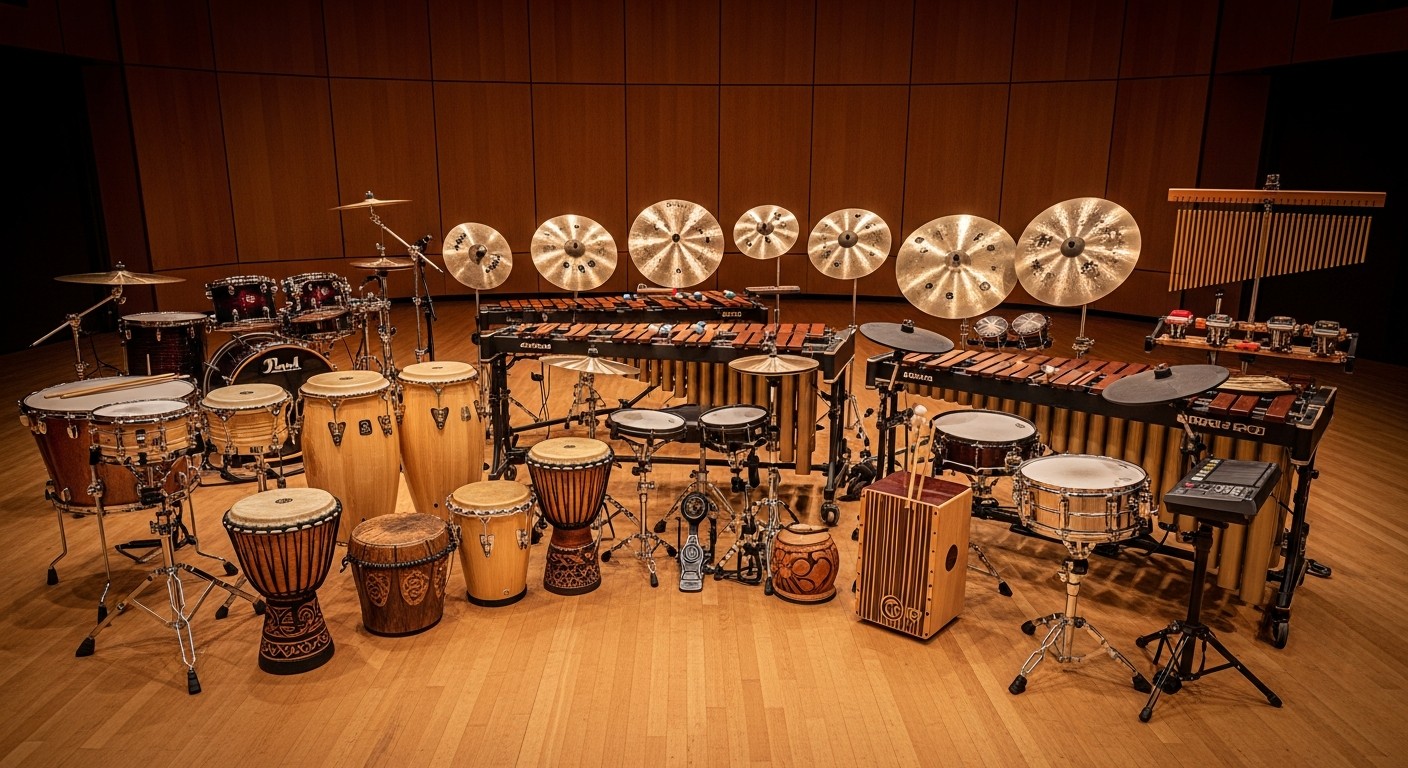 Free Percussion Instruments Arranged Photo - Percussion, Drums ...