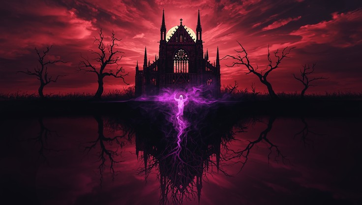 Free Crimson Cathedral Reflection Image - Gothic, Cathedral, Church ...