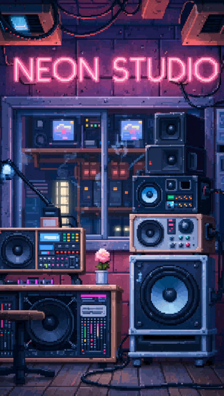 Free Neon Studio Vibes Photo - Neon, Studio, Pixel | Download at StockCake