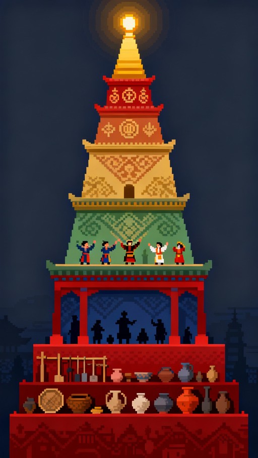 Free Cultural Ascension Tower Image - Pagoda, Pixelart, Tower ...