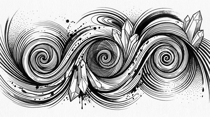 Free Geometric Ink Swirls Image - Illustration, Ink, Geometric ...