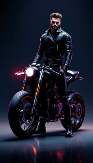 Free Midnight Rider Silhouette Image - Biker, Motorcycle, Leather ...
