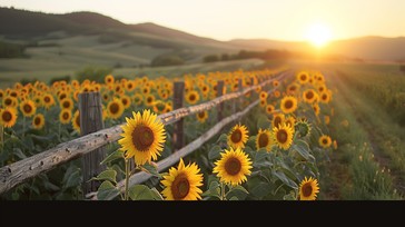 Free Sunset Sunflower Field Image - Sunflowers, Sunset, Field ...