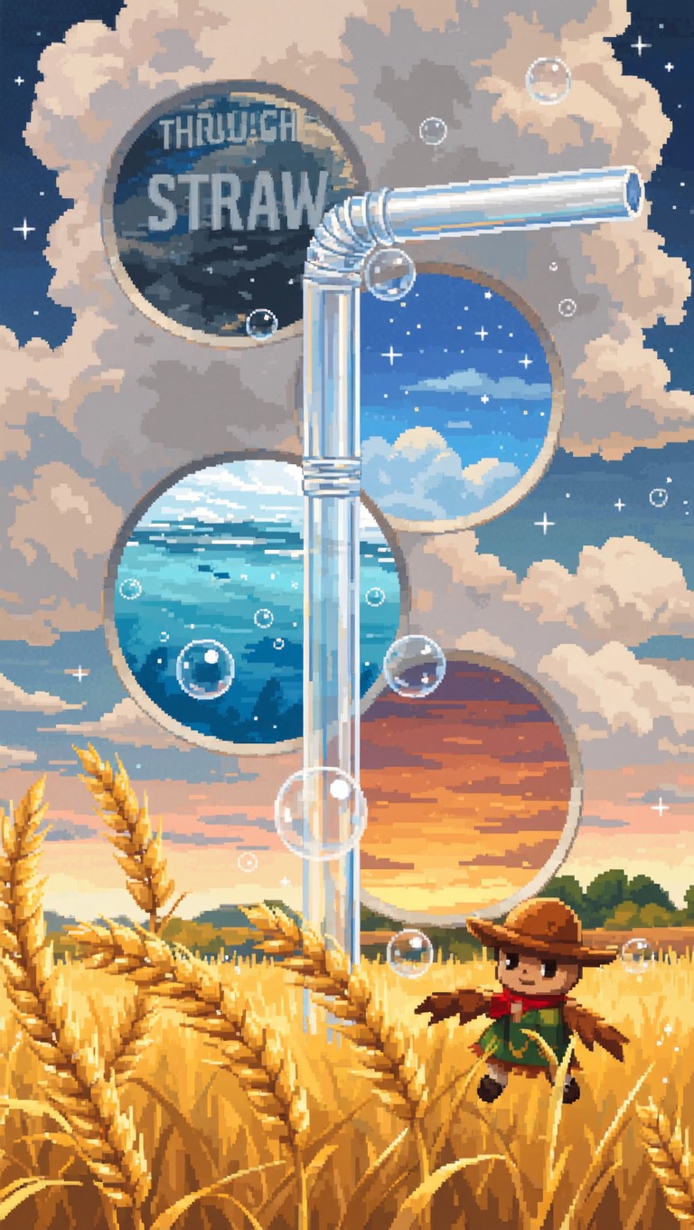 Flow Through Straw Free Worlds Through Straw Image - Pixel, Straw, Portal | Download at ...