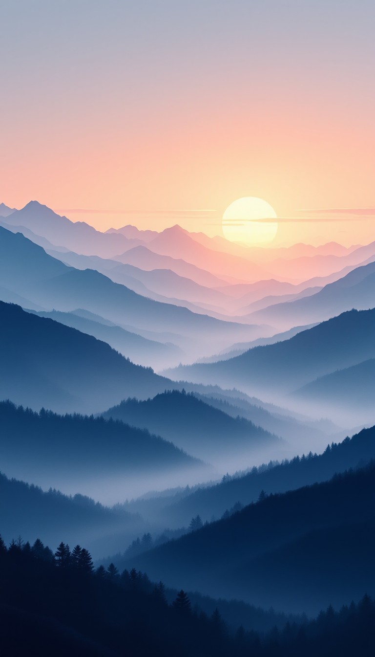 Free Misty Mountain Dawn Image - Mountains, Sunrise, Mist | Download at ...