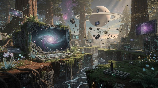 Free Cosmic Tech Rebirth Image - Surreal, Cosmic, Digital | Download at ...