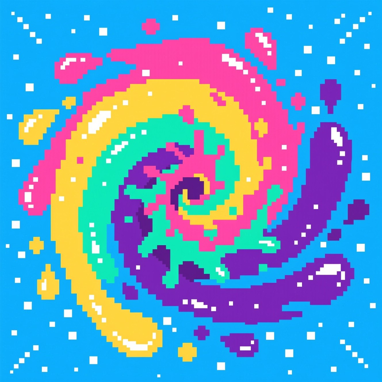 Free Pixel Color Vortex Photo - Pixel, Vortex, Spiral | Download at ...