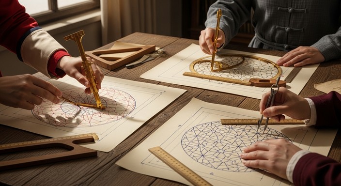Geometric Handcraft Free Traditional Design Workshop Image - Artisan, Workshop, Parchment ...