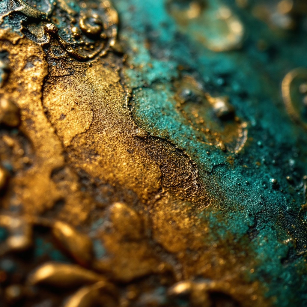 Golden Turquoise Free Golden Meets Turquoise Image - Macro, Abstract, Texture | Download ...