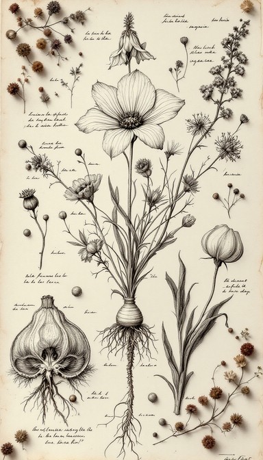 Free Botanical Lily Study Image - Botanical, Lily, Illustration ...