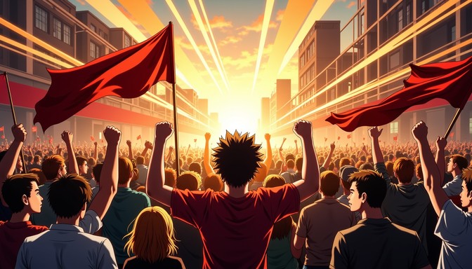 Scan Code Revolution Banner Free Revolution's Bright Dawn Image - Protest, Anime, Banner | Download ...