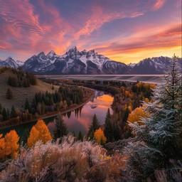 Free Sunset Mountain Reflection Image - Sunset, Mountains, River ...