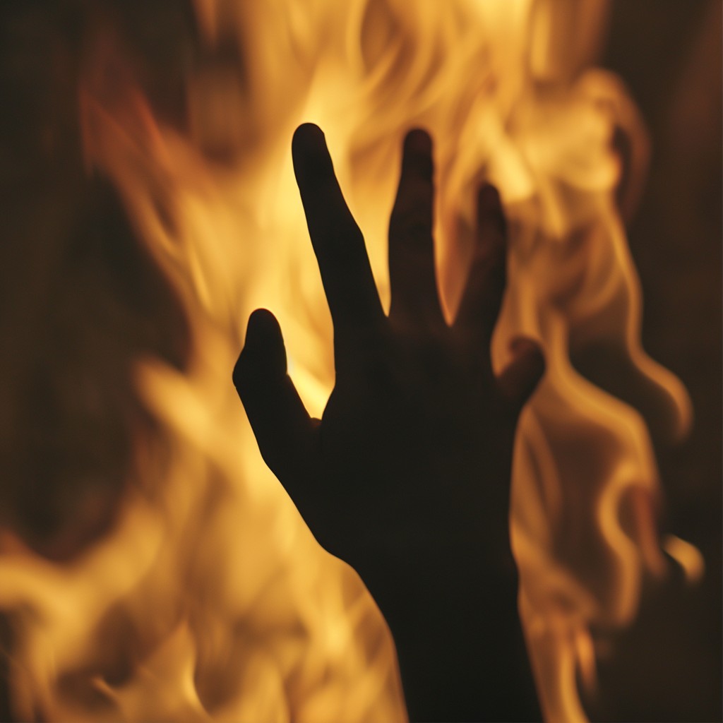 Download Silhouetted Hand Fire Image - Hand, Fire, Silhouette | StockCake