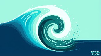 Free Pixel Wave Art Image - Ocean, Wave, Pixel | Download at StockCake