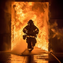 Free Firefighter in Action Image - Firefighter, Flames, Fire | Download ...