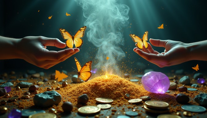 Free Golden Butterfly Transformation Image - Butterfly, Kintsugi ...