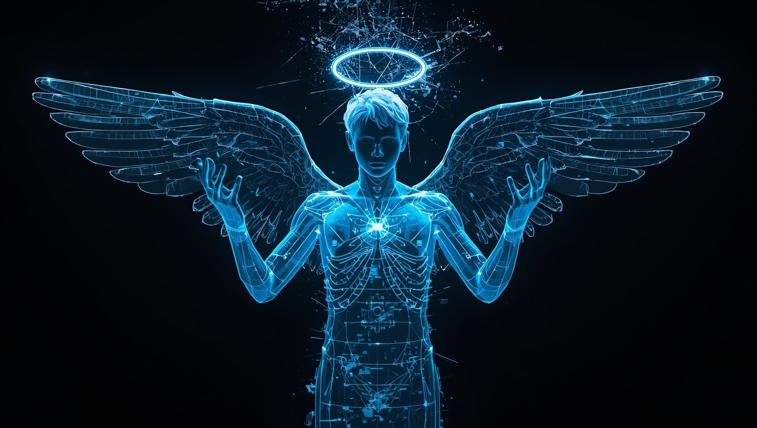 Free Digital Angel Corrupted Photo - Holographic, Angel, Digital ...