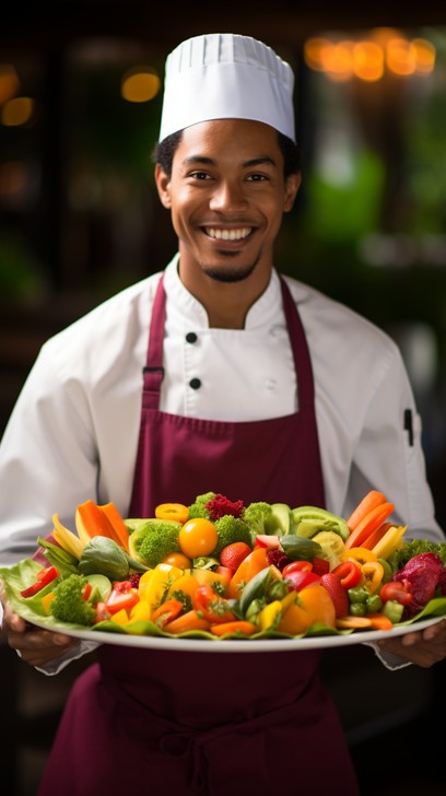 Vegetable Chef Rolesrom Free Chef Presenting Salad Image | Download at StockCake