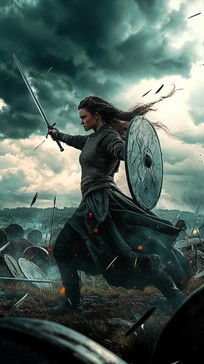 Free Warrior Amidst Battle Image - Warrior, Female, Sword | Download at ...