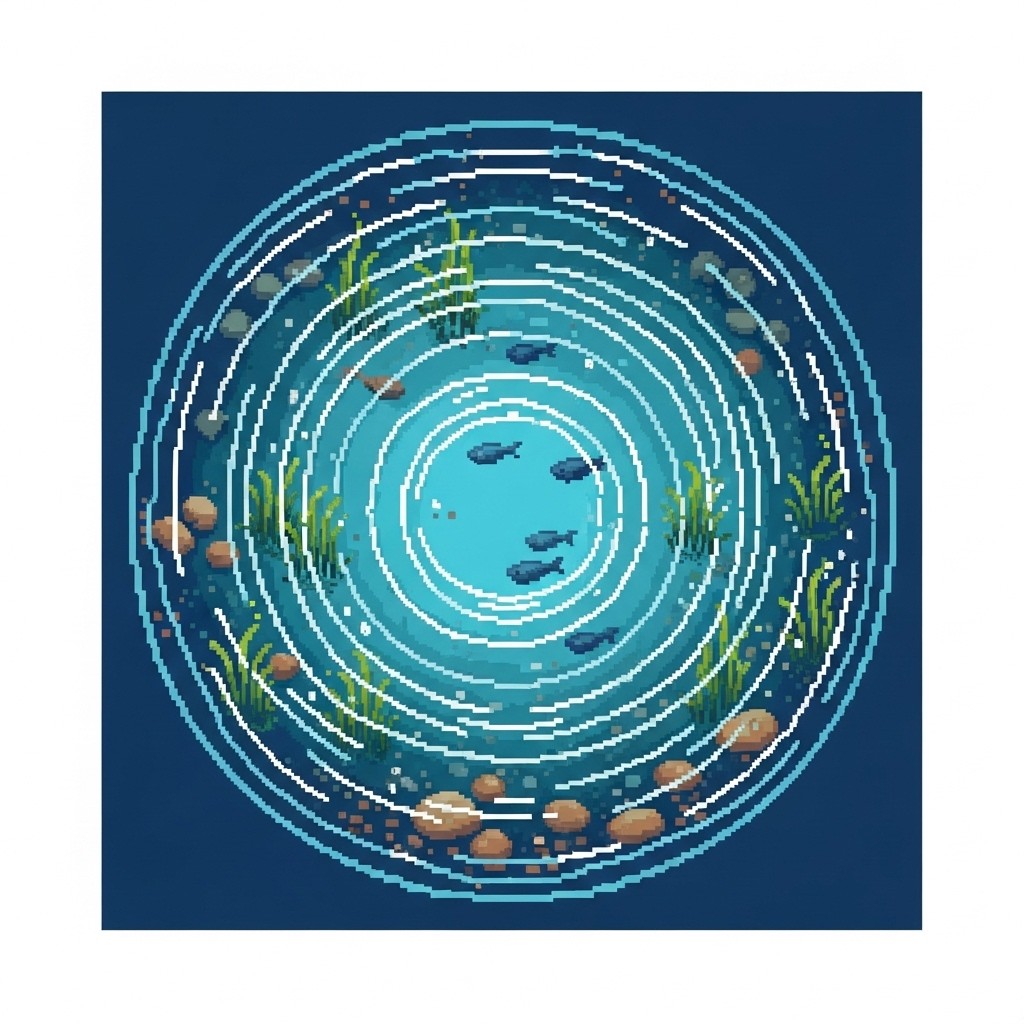 Free Circular Pixel Pool Image - Pixel, Art, Minimalist | Download at ...