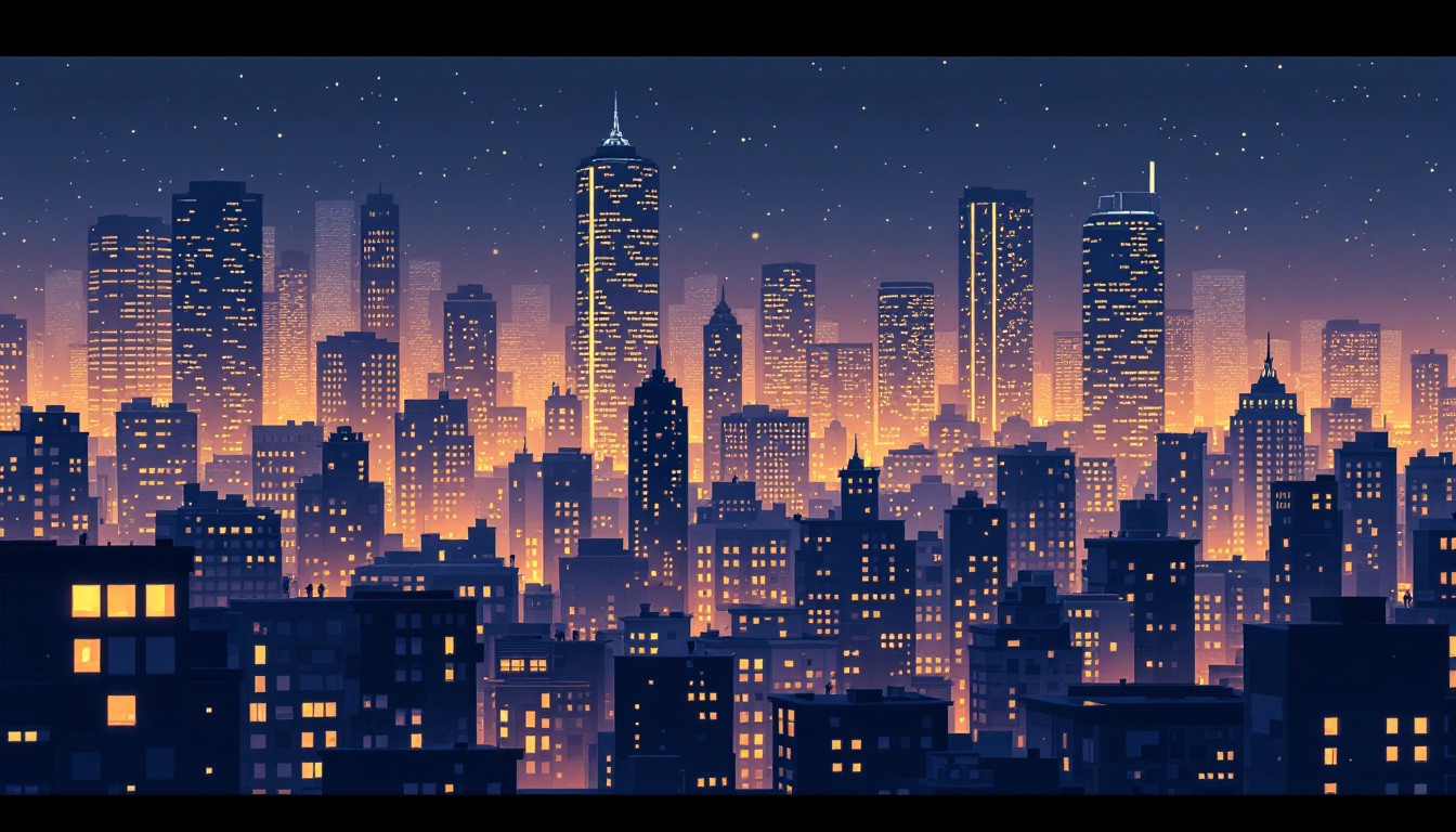 Free Glowing Pixel Metropolis Image - Pixel, Cityscape, Night ...