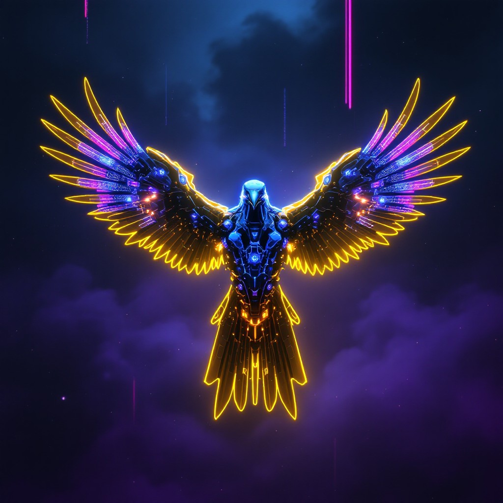 Phoenix 96 Free Neon Phoenix Rising Image - Cyberpunk, Neon, Bird | Download at ...