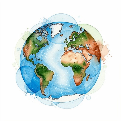 Translucent Earth Drawing Free Watercolor Earth Sphere Image - Watercolor, Earth, Globe ...