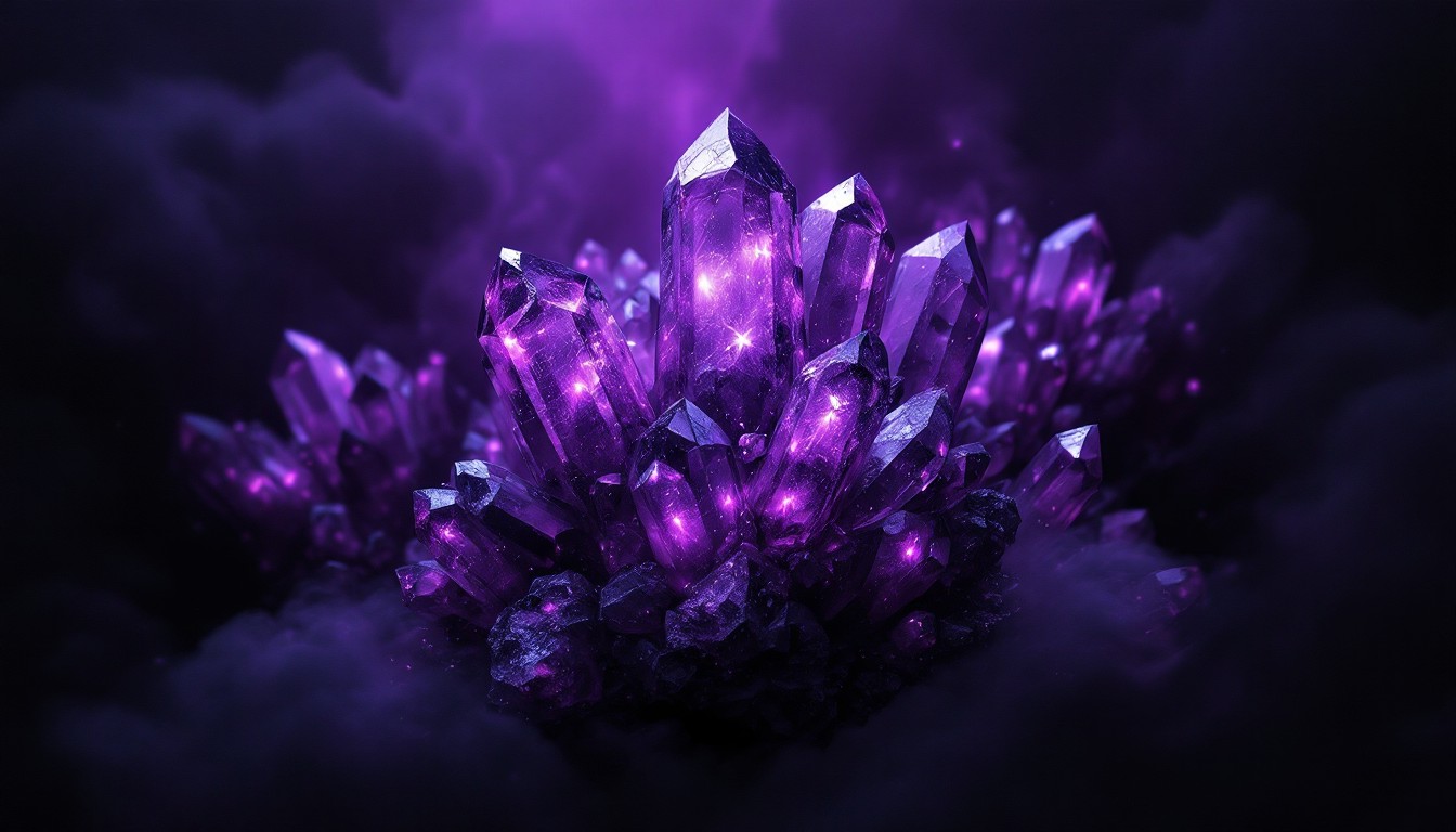 Free Glowing Purple Crystals Image - Crystal, Purple, Gothic | Download ...