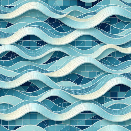 Free Ocean Wave Mosaic Image - Mosaic, Wave, Pattern | Download at ...