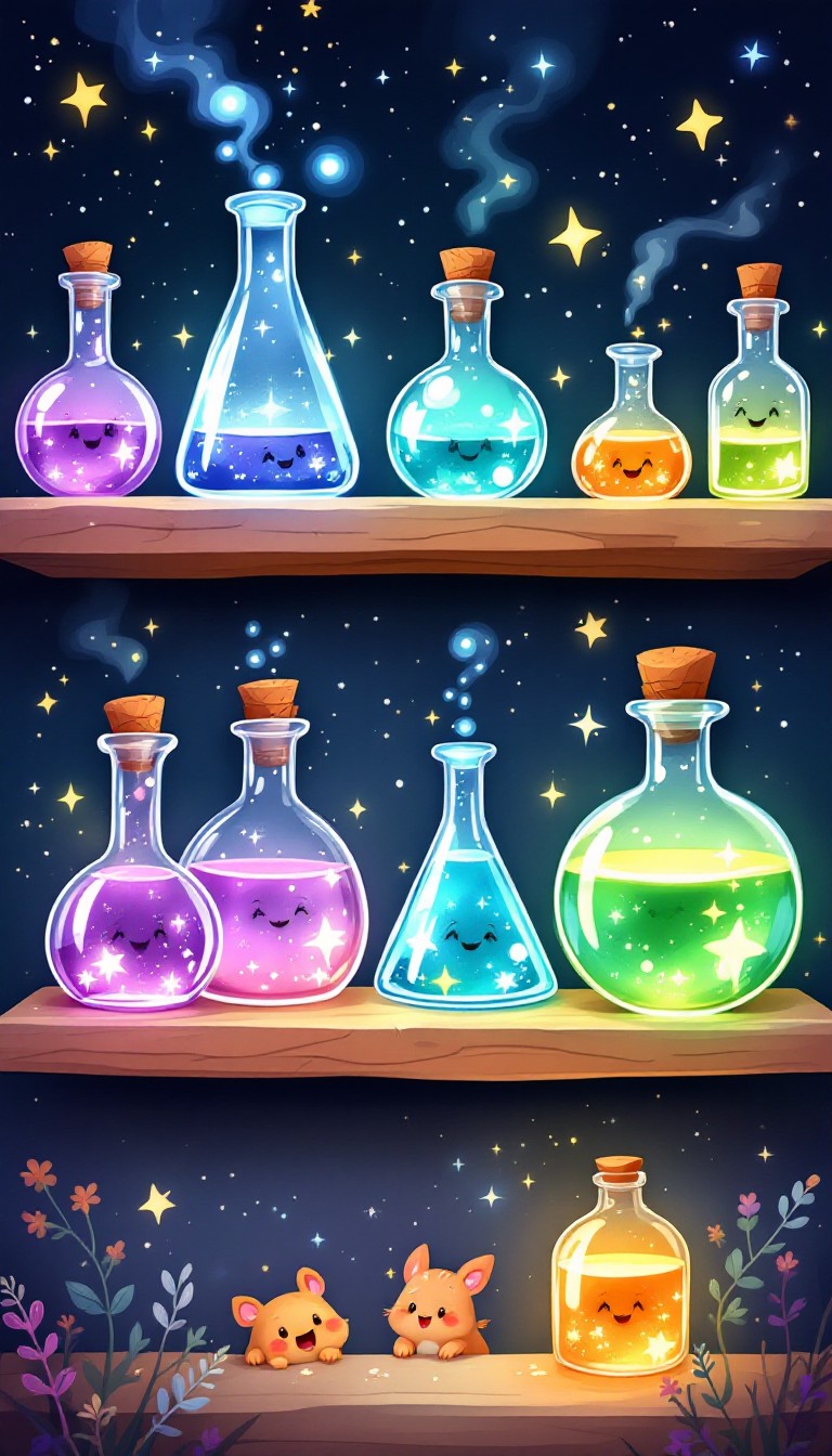 Free Magical Potion Shelves Image - Potions, Magical, Flasks | Download ...